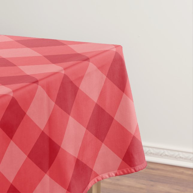 Nappe Motif plaid concepteur rouge et rose (In Situ)