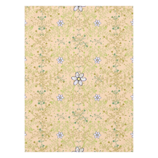 Nappe motif plante 10bx4 Lorange BG (Devant)