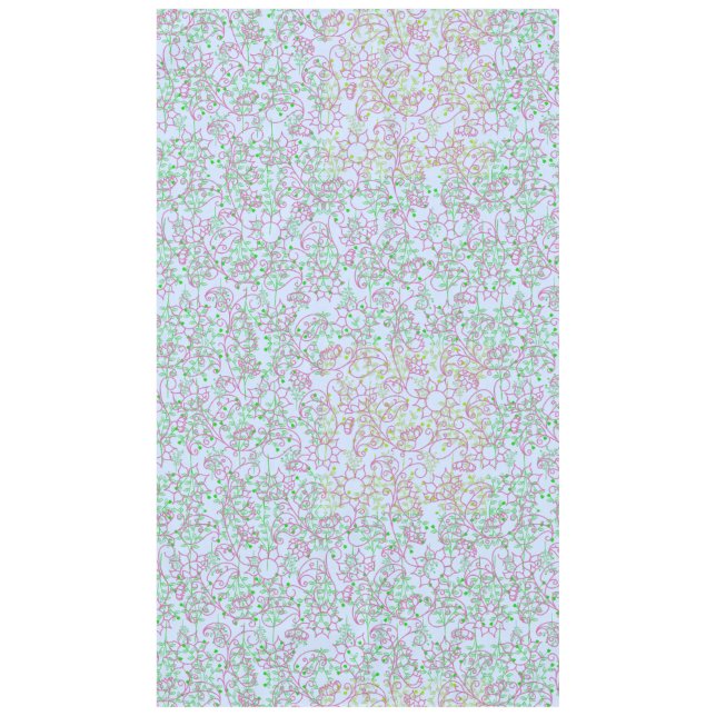 Nappe motif plante.14C Rose Floral LBG (Devant)