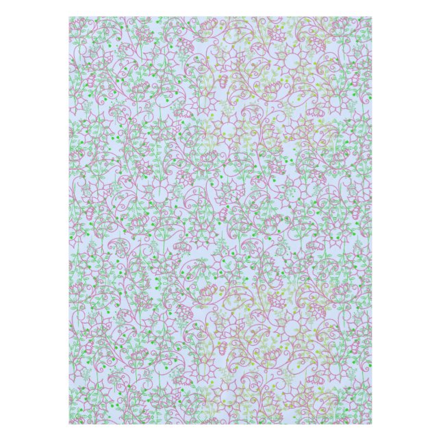 Nappe motif plante.14C Rose Floral LBG (Devant)