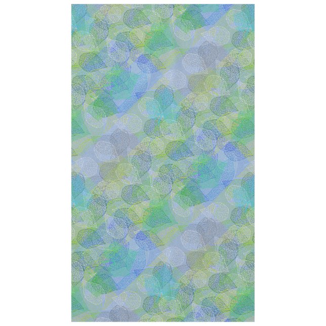 Nappe motif plante A02.b Feuille LBlue BG (Devant)