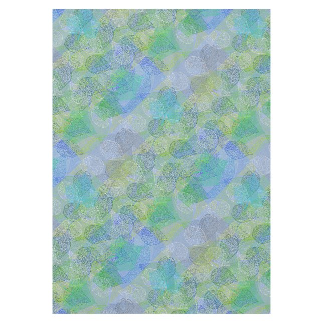 Nappe motif plante A02.b Feuille LBlue BG (Devant)