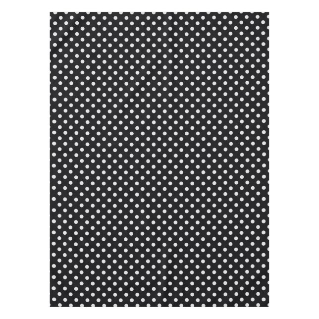Nappe Motif Pois noir blanc (Devant)