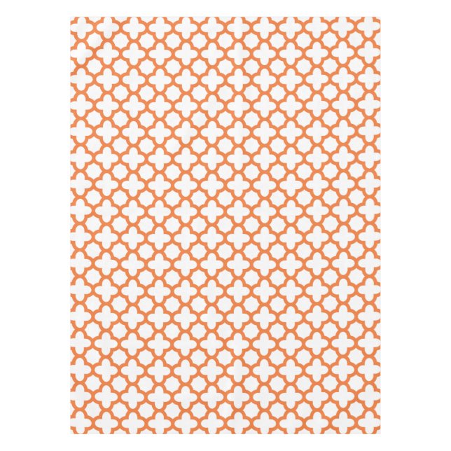 Nappe Motif Quatrefoil Orange (Devant)