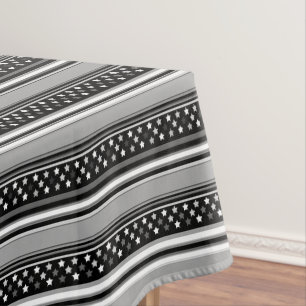 Nappe Motif rayé horizontal avec des étoiles