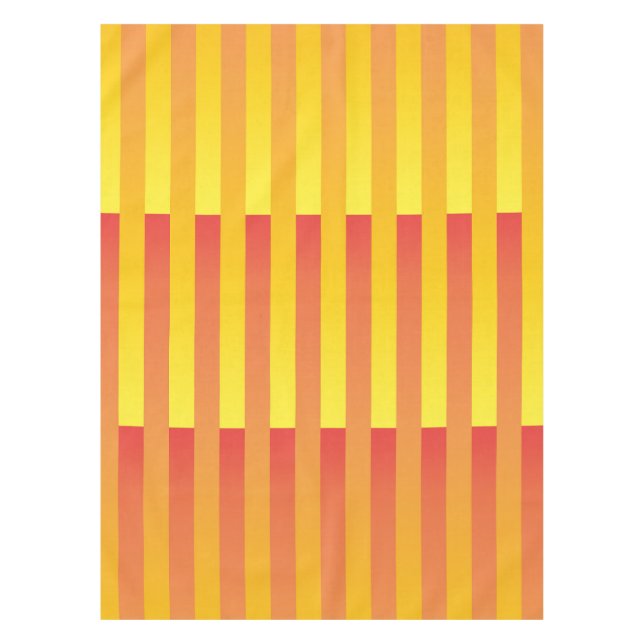 Nappe Motif rayé jaune orange (Devant)
