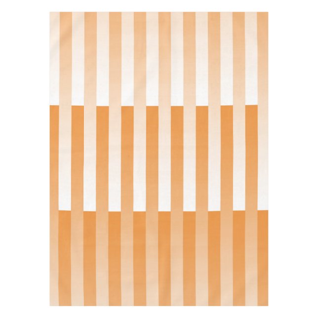 Nappe Motif rayé orange et blanc (Devant)