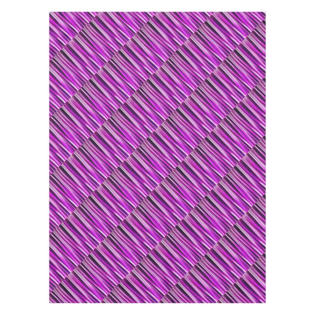 Nappe Motif rayé violet prune et burgundy (Devant)