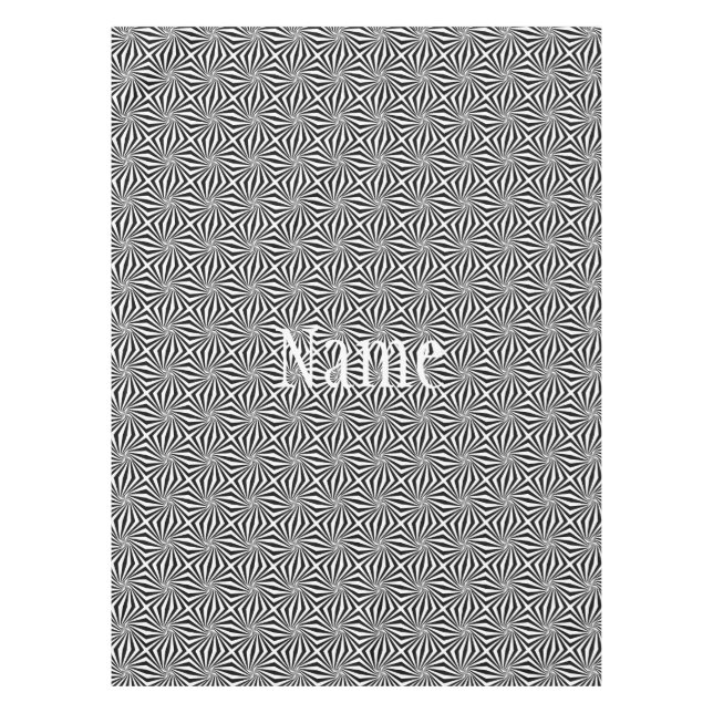 Nappe Motif rayonnant noir blanc Thunder_Cove (Devant)