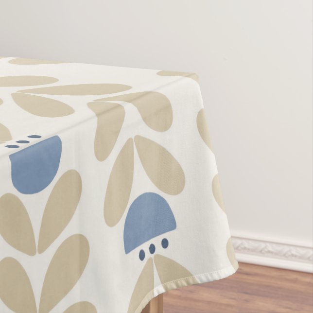 Nappe Motif rayure florale laurier nordique (In Situ)