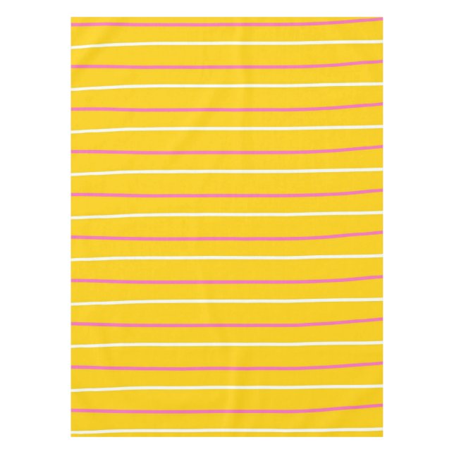 Nappe Motif rayure verticale jaune (Devant)