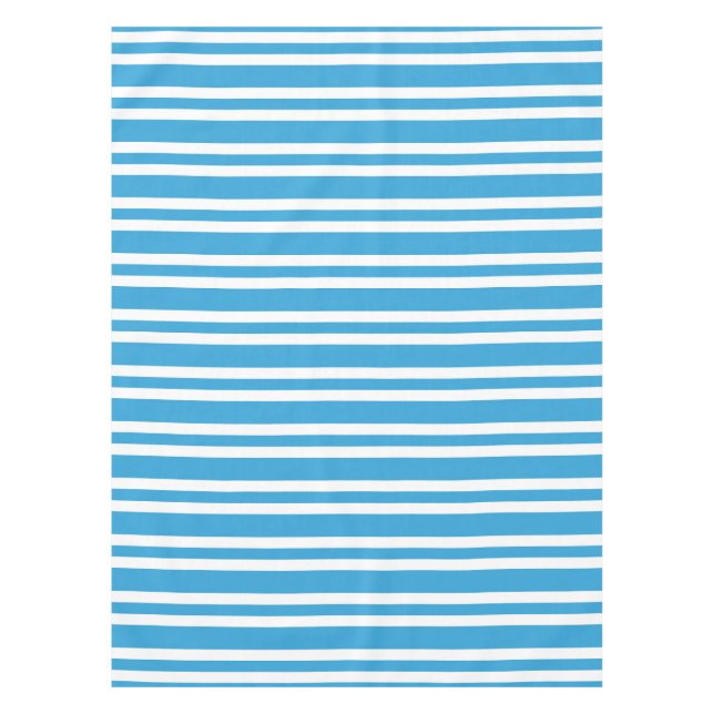 Nappe Motif Rayures Bleu Blanc (Devant)