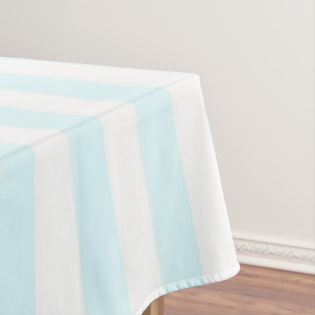 Nappe Motif rayures pastel bleu doux Bohème côtière (In Situ)