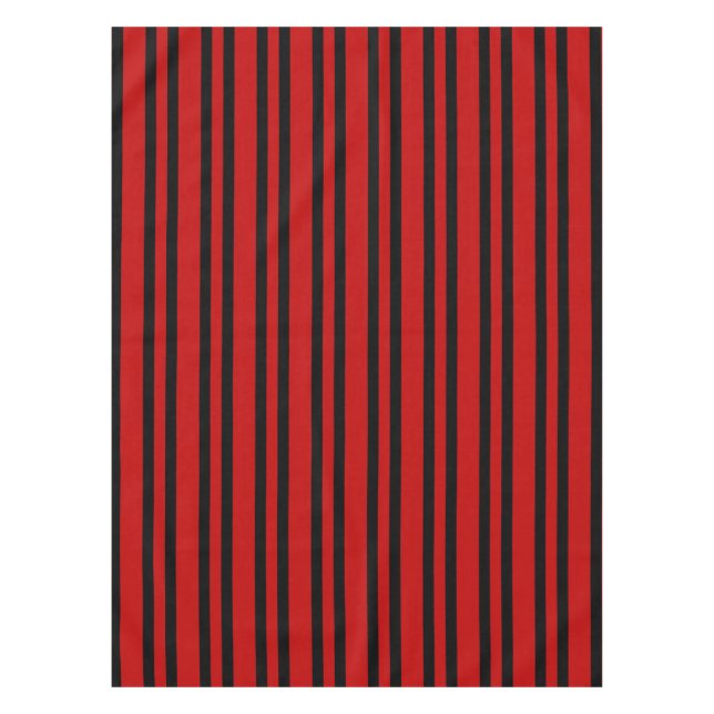 Nappe Motif Rayures Rouge Noir (Devant)