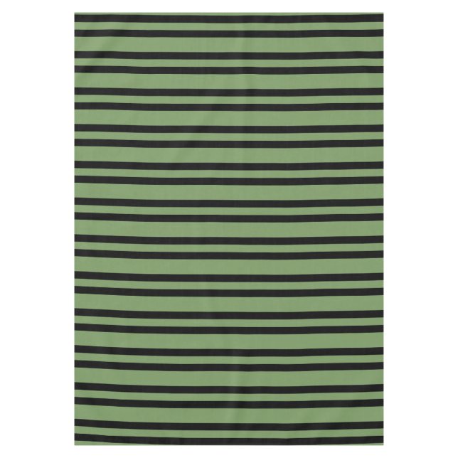 Nappe Motif Rayures Vert Noir (Devant)