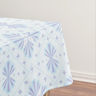 Nappe Motif répétitif floral géométrique bleu pastel
