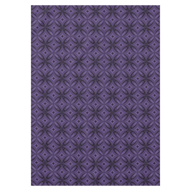 Nappe Motif Rétro de Couleur Violet Foncé (Devant)