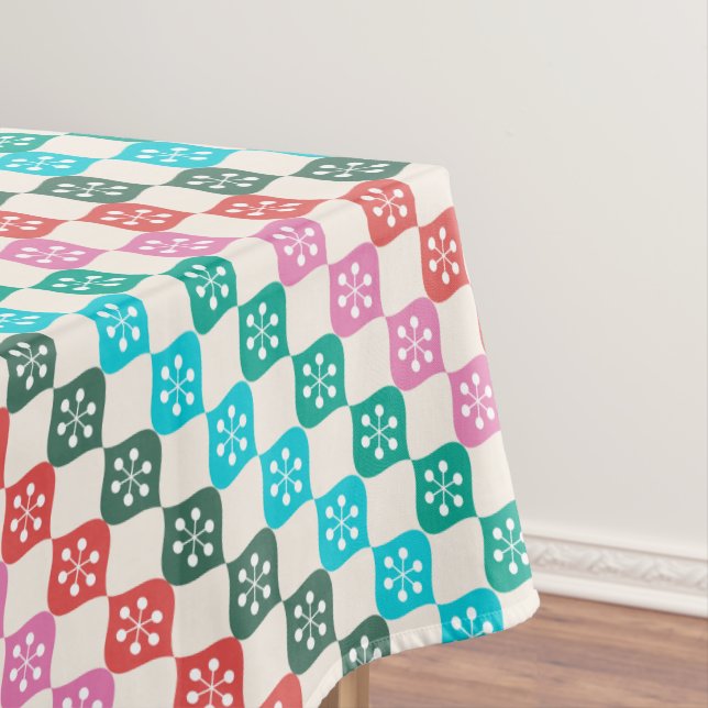 Nappe Motif rétro moderne du milieu du siècle pour Noël  (In Situ)