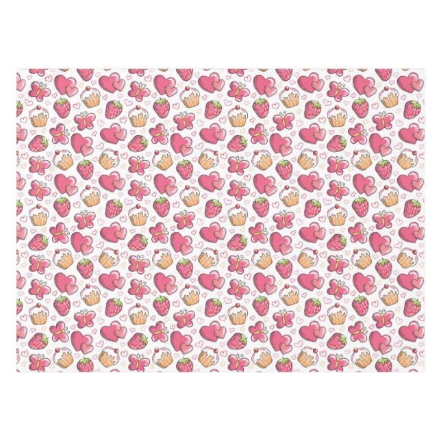 Nappe motif romantique de nourriture (Devant (Horizontal))