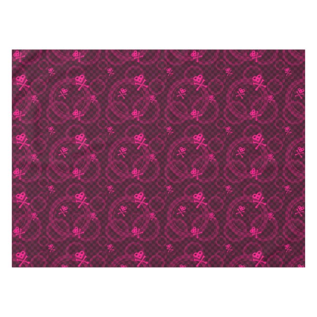 Nappe Motif rose d'Emo avec des cercles (Devant (Horizontal))