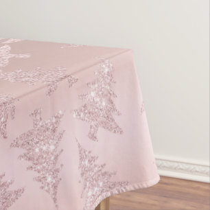 Nappe Motif rose élégant d'arbre de Noël de parties