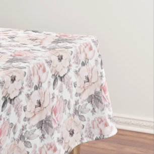 Nappe Motif rose et gris classique