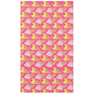 Nappe Motif rose Kawaii avec crème glacée aux fraises