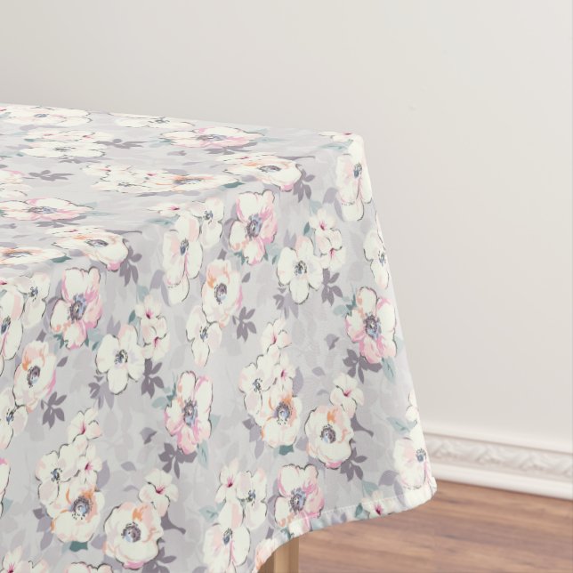 Nappe Motif rose mou d'aquarelle (In Situ)
