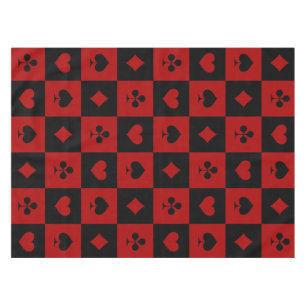 Nappe Motif rouge et noir de cartes de jeu de tisonnier