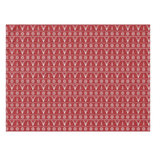 Nappe Motif rouge moche de Noël (Devant (Horizontal))