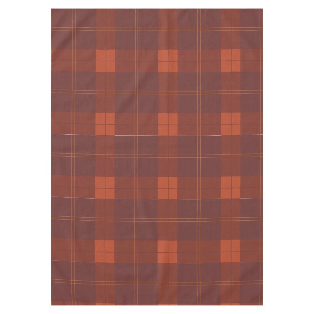 Nappe Motif rouille rouge et orange plaid (Devant)