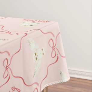 Nappe Motif Ruban Rose Hedwig