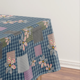 Nappe Motif rustique rétro multicolore en patchwork