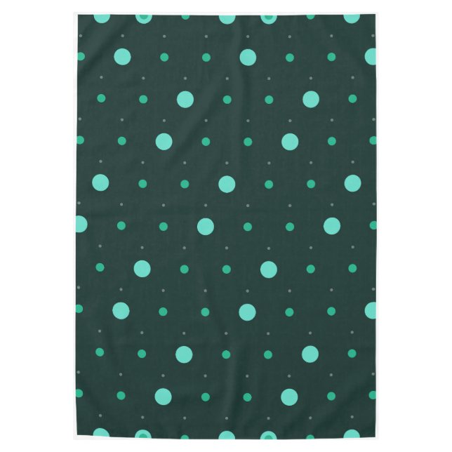 Nappe Motif sans couture à pois sarcelle (Devant)