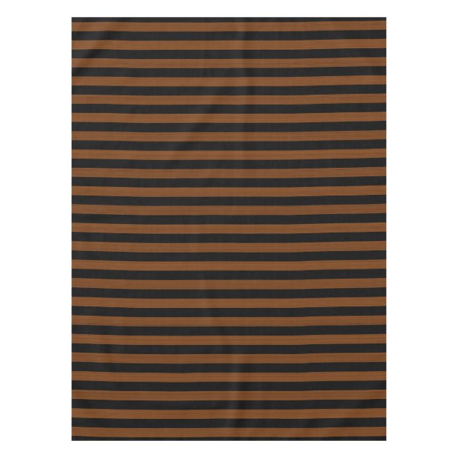 Nappe Motif sans couture à rayures brunes noires (Devant)