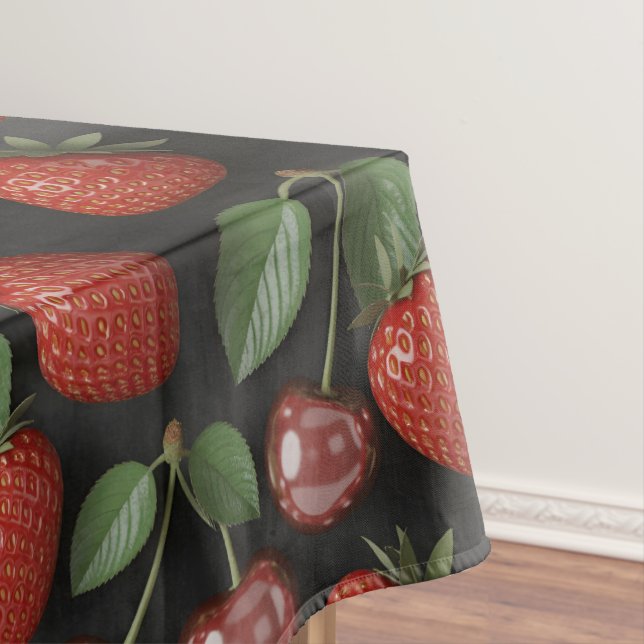 Nappe Motif sans couture avec fraises et cerises (In Situ)