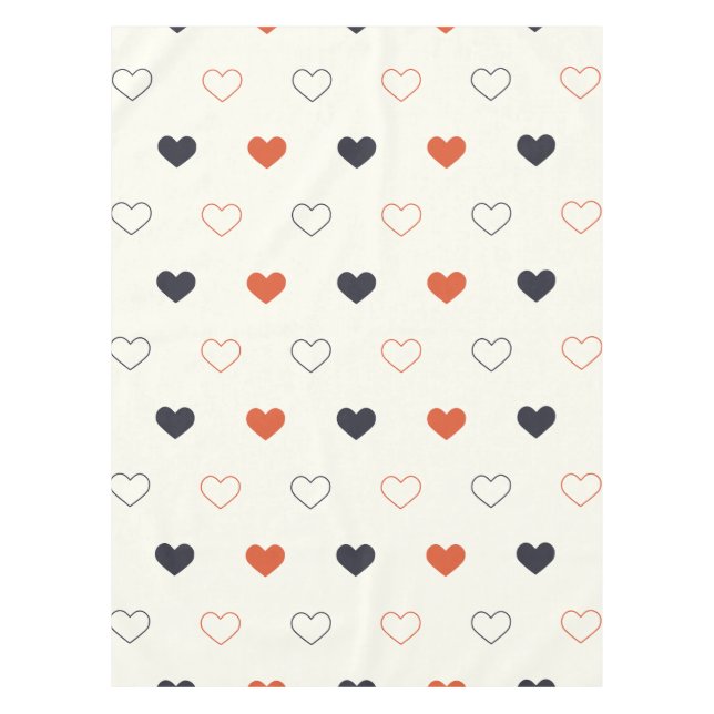 Nappe Motif sans couture de cœur simple mignon (Devant)