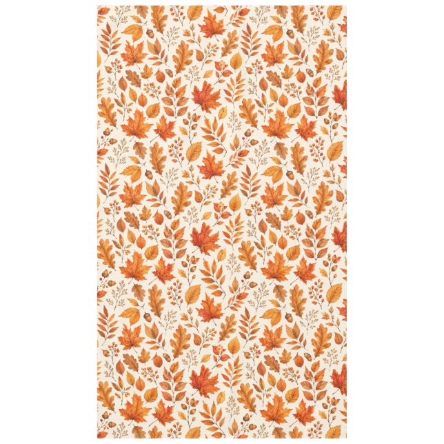Nappe Motif sans couture de feuilles d'automne chaudes (Devant)