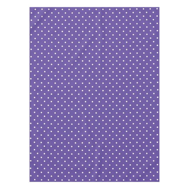 Nappe Motif sans couture de points noirs violets moyens (Devant)
