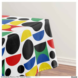 Nappe Motif scandinave du Bauhaus du milieu du siècle
