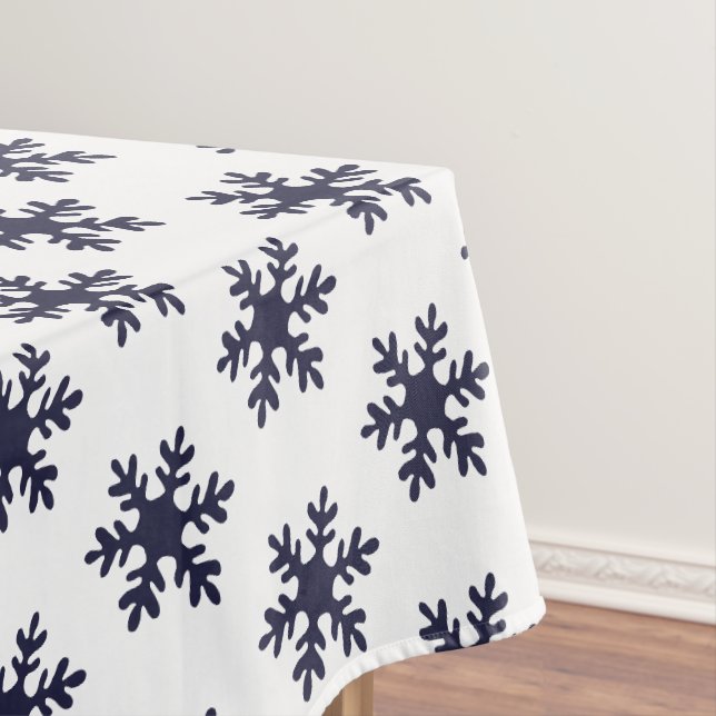 Nappe Motif simple de flocon de neige bleu pour Noël (In Situ)