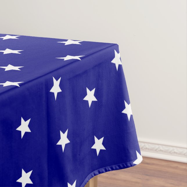 Nappe Motif Simple Navy Blue and White Stars (In Situ)