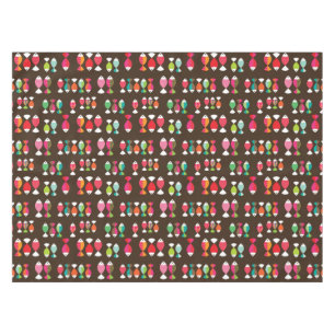 Nappe Motif sous-marin 2 de rétros poissons abstraits