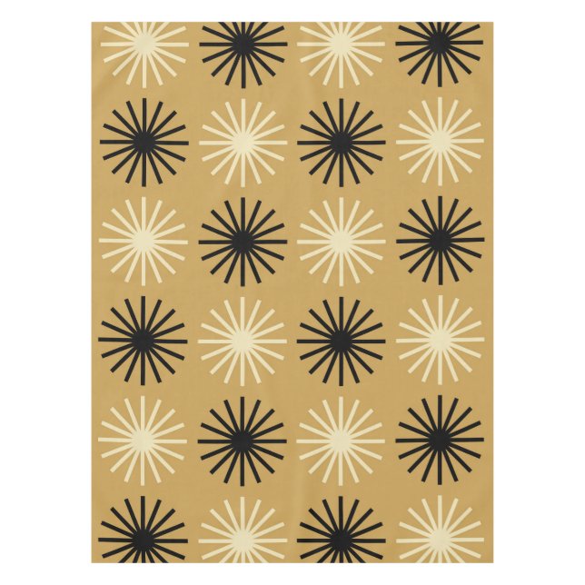 Nappe Motif Starburst moderne du milieu du siècle (Devant)