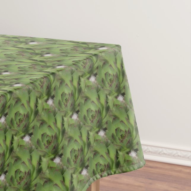 Nappe Motif Succulents Poules et pousses (In Situ)