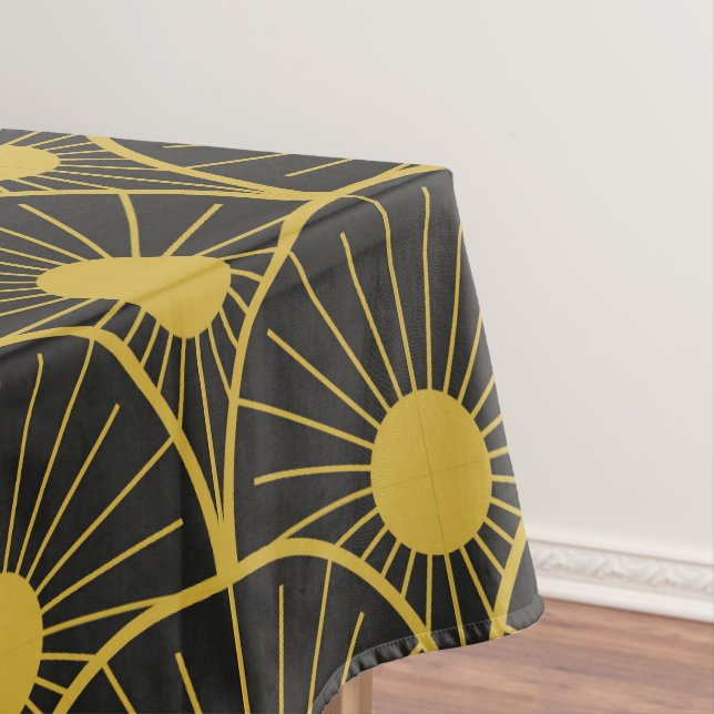Nappe Motif Sun Gold et Black Art déco (In Situ)