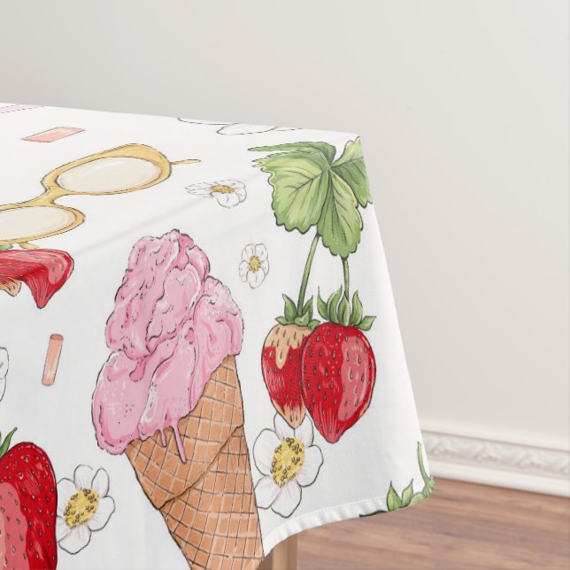 Nappe Motif Sundae fraise (In Situ)