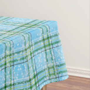 Nappe Motif Tartan à carreaux de neige d'hiver 