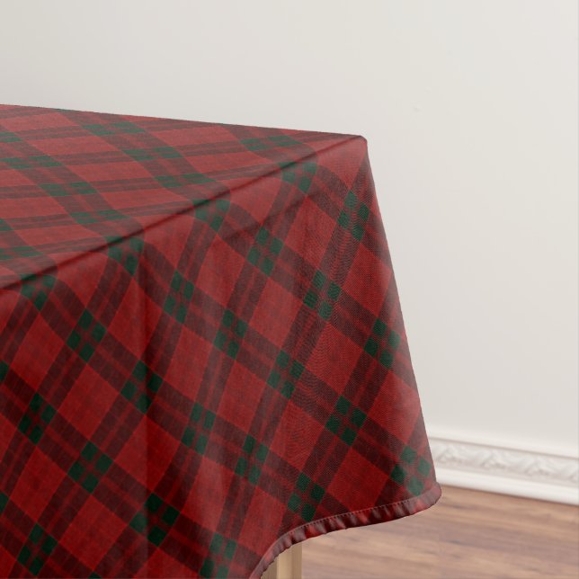 Nappe Motif tartan classique rouge et vert de vacances (In Situ)