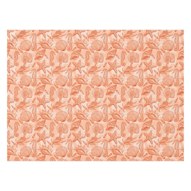 Nappe Motif tiré par la main de mer (Devant (Horizontal))
